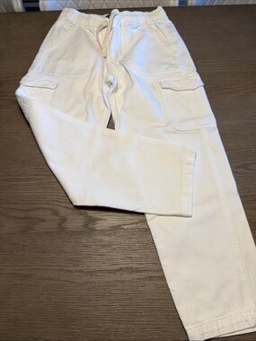 GAP White Easy Jean Cargo Joggers